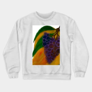 Mixed media illustration of fruit Mango Grape Crewneck Sweatshirt